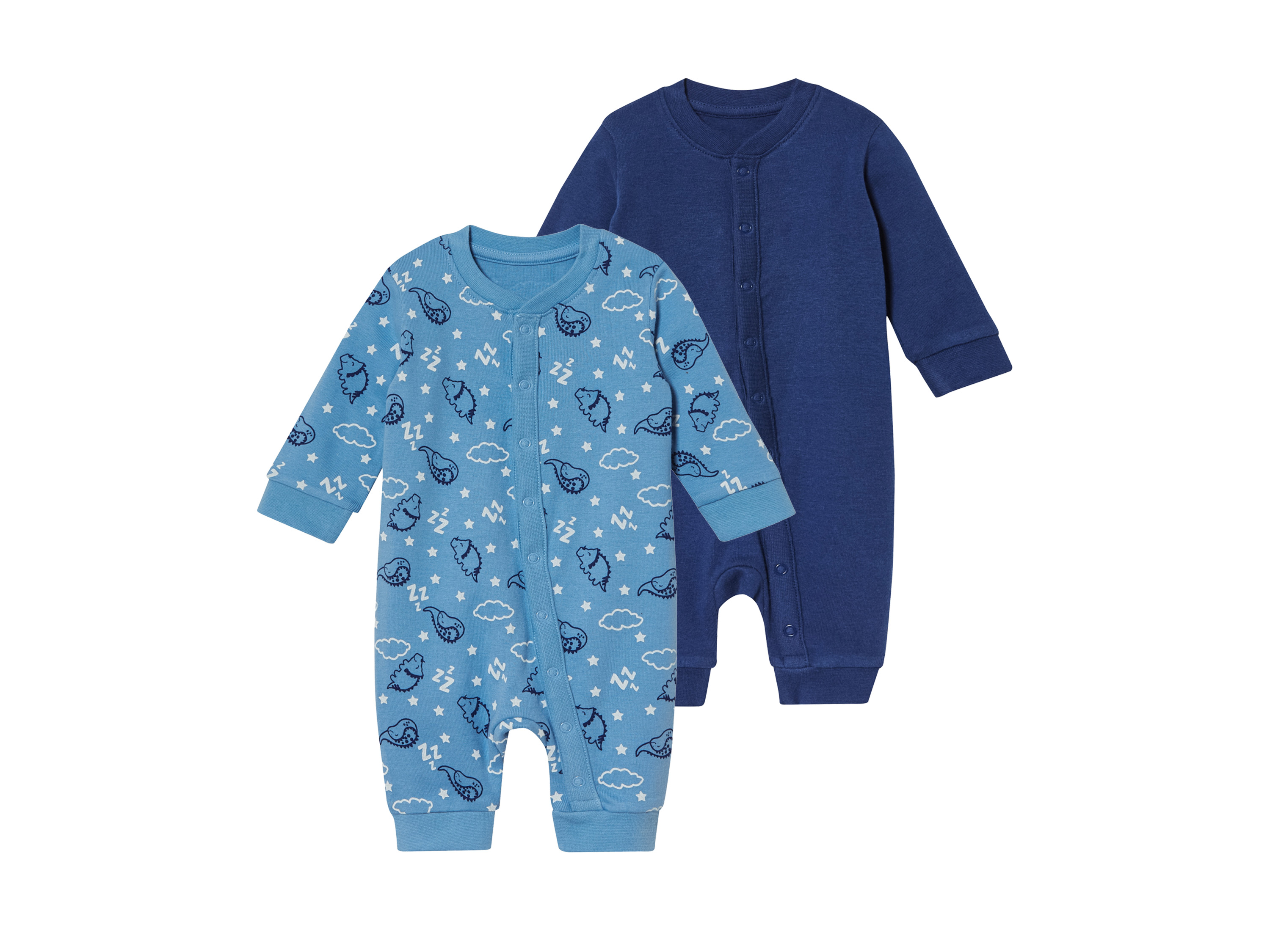lupilu® Pyjamas bébé (bleu/bleu foncé, 0-2 mois)