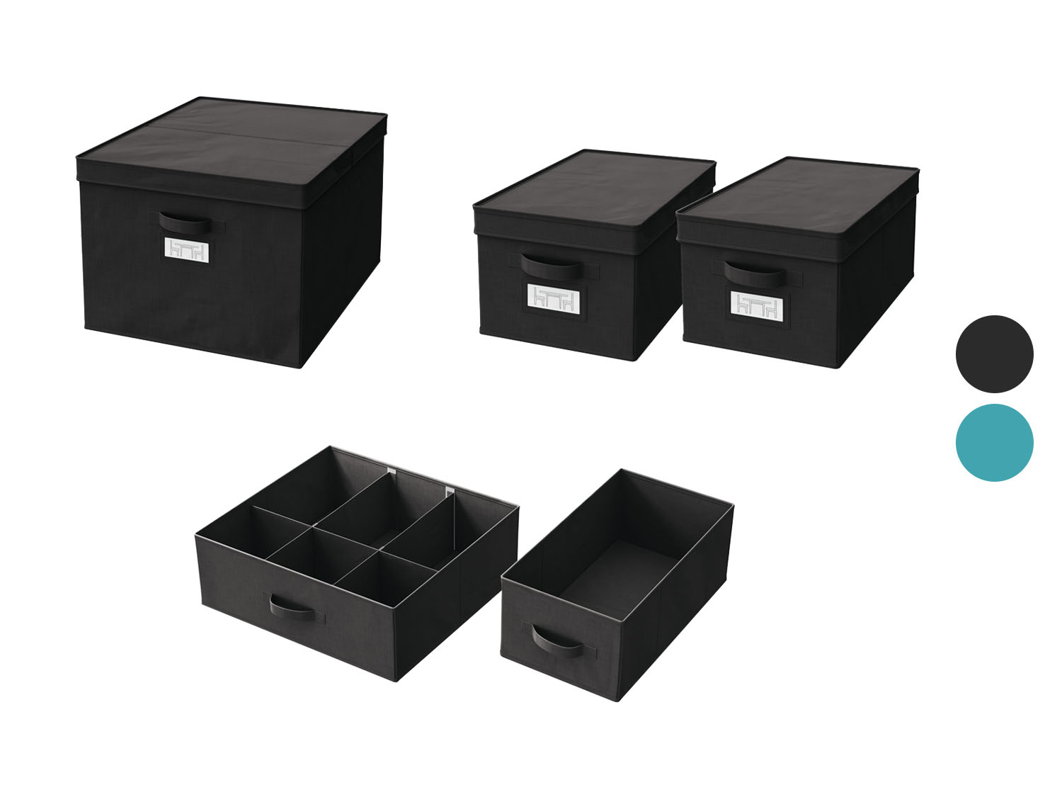 LIVARNO home Boîtes de rangement, empilables