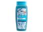 Gel douche bleu avec l'inscription 'Pure Frische', pH neutre pour la peau, testé très bien.