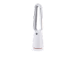 Ventilateur sans pales blanc sur fond noir