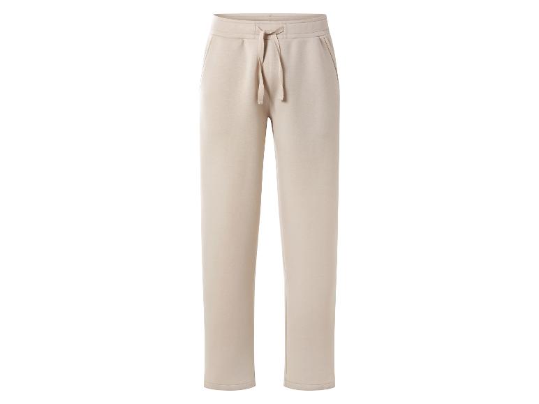 Pantalon de jogging beige pour femme avec cordon de serrage à la taille