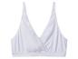 Bralette blanc à col en V avec de larges bretelles