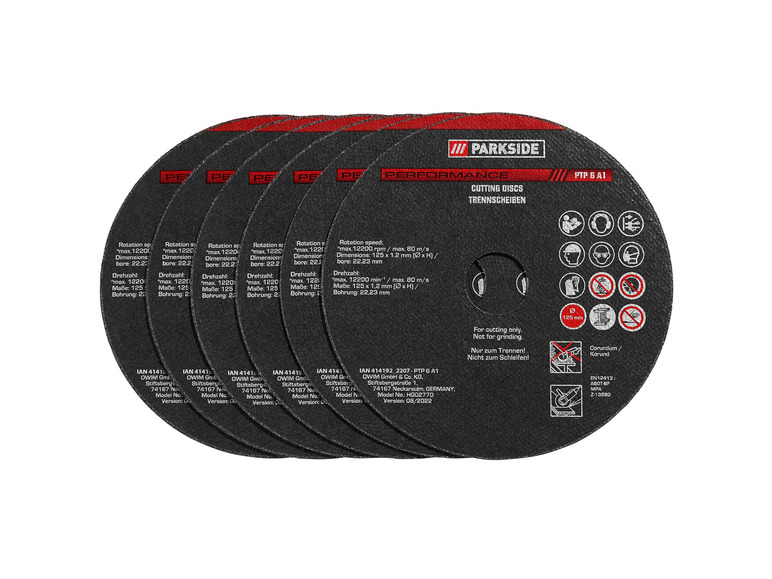 Aller en mode plein écran : PARKSIDE PERFORMANCE® Disques à tronçonner PTP 6 A1 / Disques à ébarber PSSP 2 A1 - Image 3