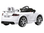 Voiture jouet Audi TT RS blanche pour enfants.