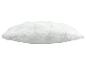 Coussin décoratif blanc en fausse fourrure douce et moelleuse.