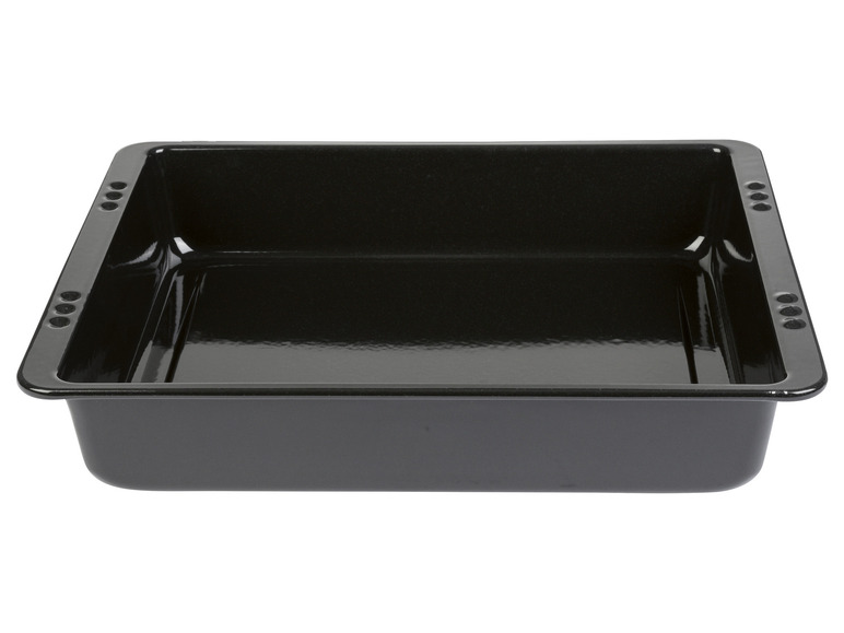 Une plaque de cuisson noire pour le four.