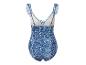 Maillot de bain une pièce bleu à motif cachemire.