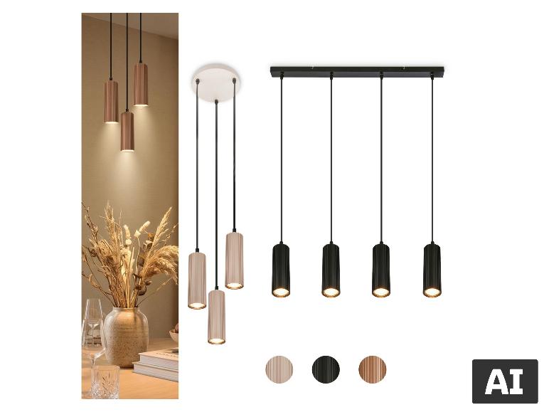 BRILONER LED-Pendelleuchte disponible dans les coloris beige, noir et marron [image générée par l'IA]