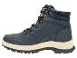 Botte d'hiver bleue pour enfant avec lacets et semelle claire.