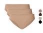 Lot de trois culottes femme beiges avec échantillons de couleurs supplémentaires