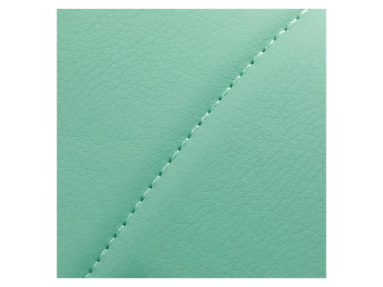 Texture de cuir vert menthe avec coutures diagonales