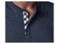 T-shirt homme à manches courtes avec col et patte de boutonnage à carreaux.