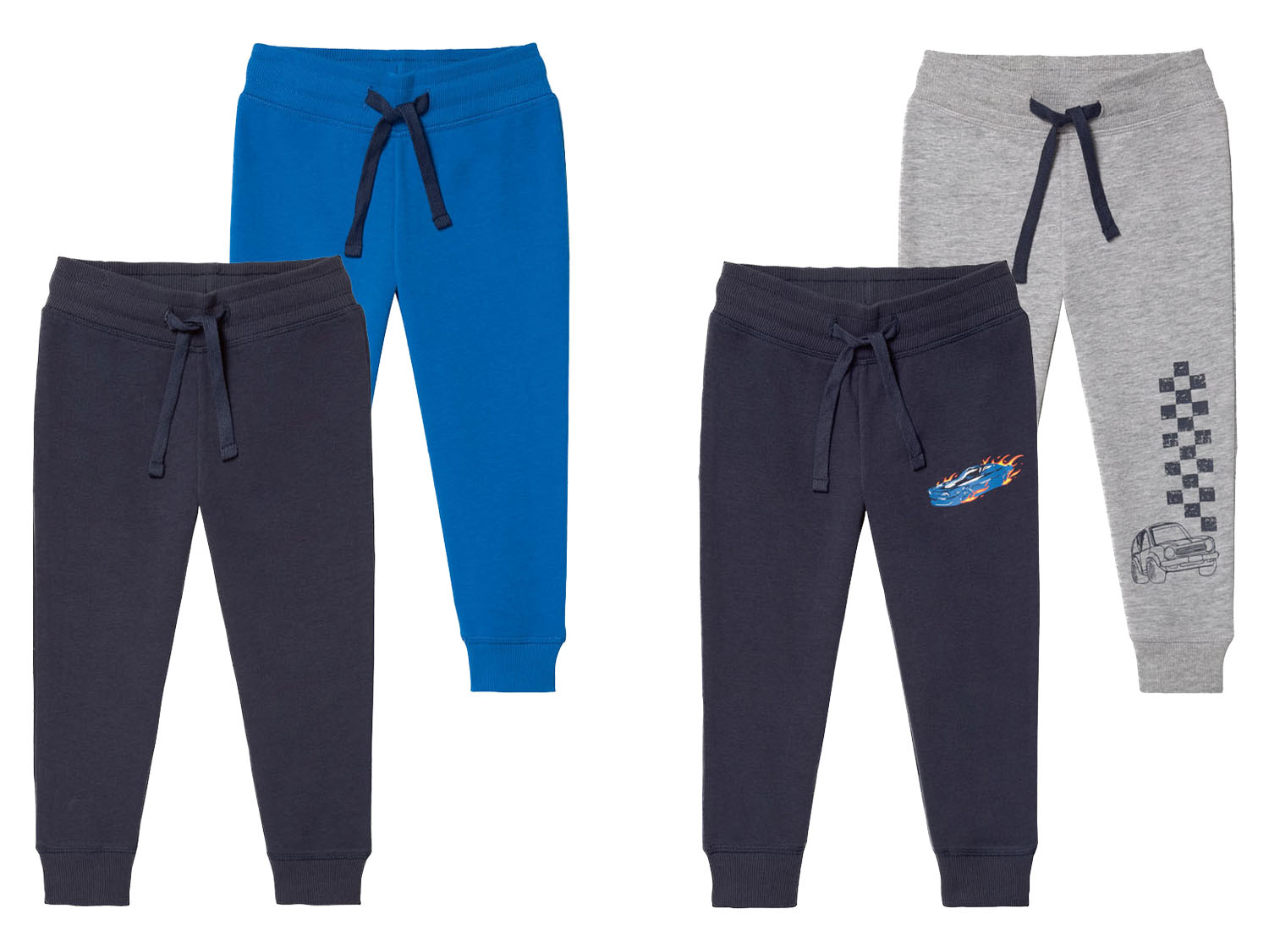 lupilu® Lot de 2 pantalons molletonnés petit garçon