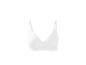 Bralette côtelée blanche à fines bretelles