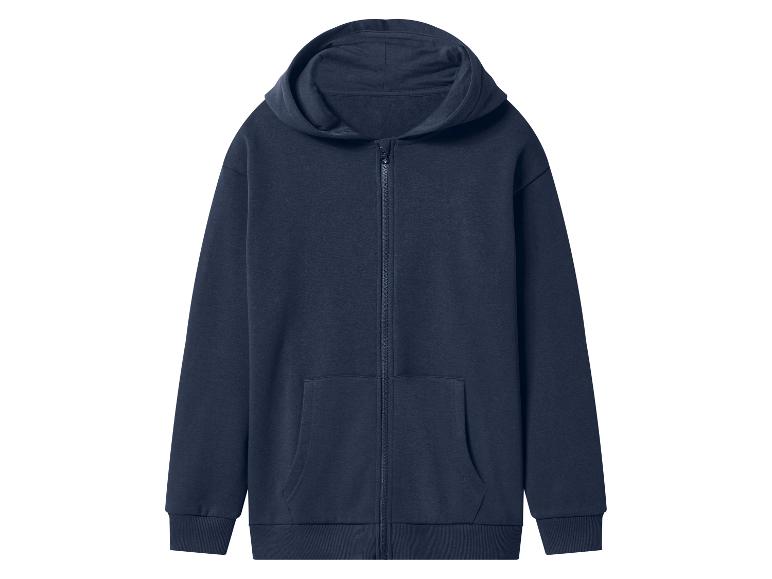 Sweat à capuche zippé bleu marine