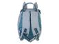 Petit sac à dos gris et bleu turquoise pour enfant.