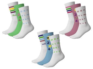 Lot de 3 paires de chaussettes de tennis enfant