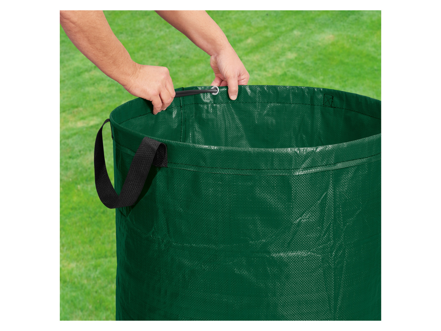 Sac à Déchets De Jardin Toolland - 272 Litres, Anneau De Renfort, Polyester Vert - Pliable Et Réutilisable