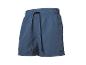 Short de sport homme bleu avec taille élastique et cordon de serrage.