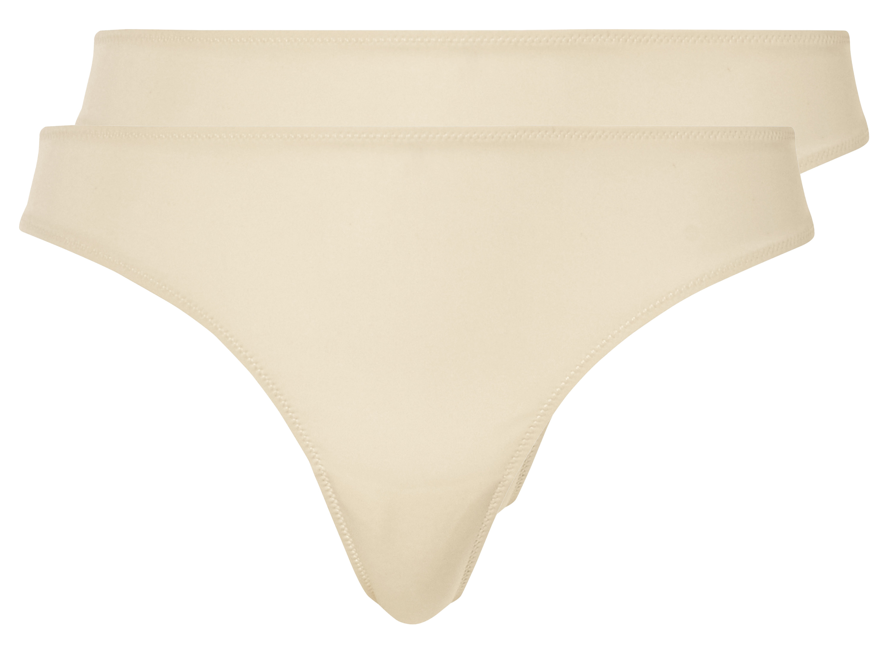 esmara® Lot de 2 strings femme (blanc, S(34/36))