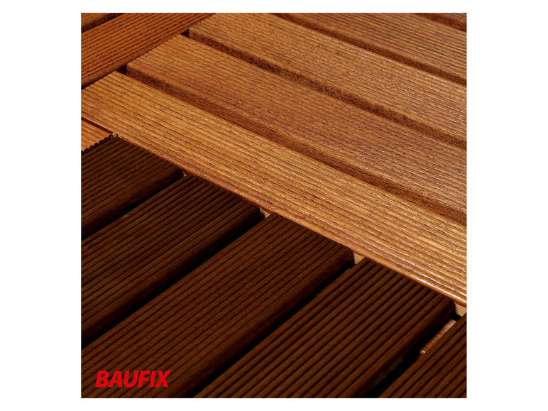 Planches en bois pour terrasse ou balcon de Baufix.