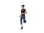 Femme courant en vêtements de sport : haut, leggings et chaussures.