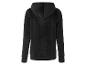Sweat-shirt à capuche noir à manches longues.
