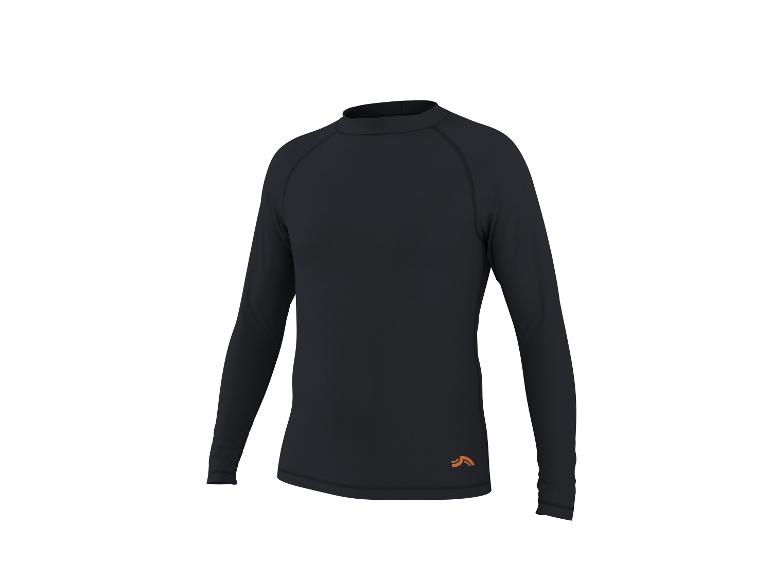 T-shirt noir à manches longues avec un logo orange