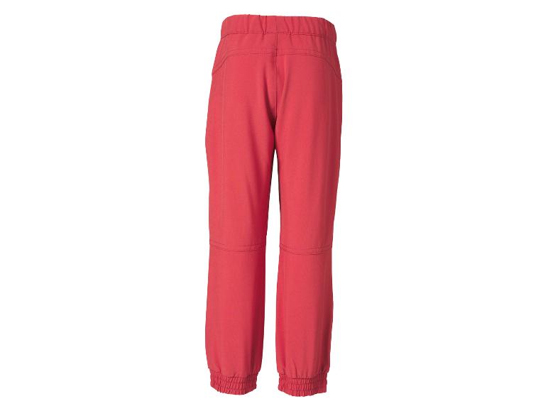 Pantalon rouge pour enfant avec taille élastique et chevilles resserrées, vue arrière