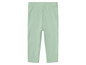 Leggings bébé vert à côtes.