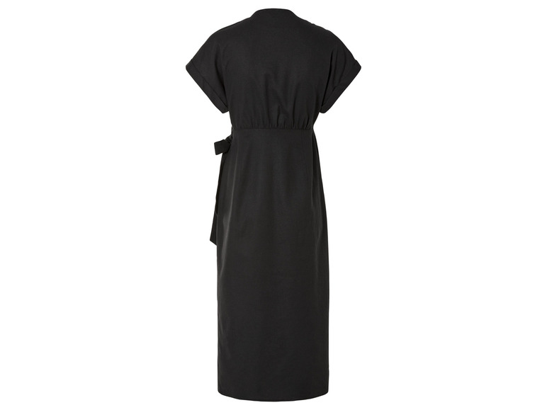 Robe maxi noire à manches courtes