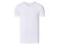 T-shirt blanc à col en V et manches courtes pour homme