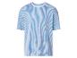 T-shirt à manches courtes rayé bleu et blanc