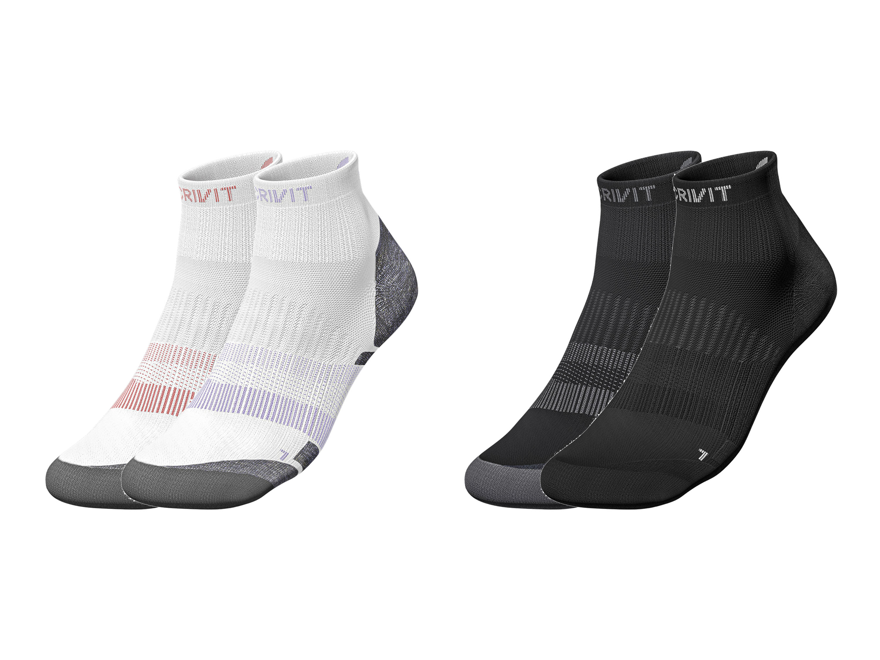 CRIVIT Lot de 2 paires de chaussettes de course femme