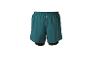 Short de sport vert foncé avec sous-short noir