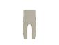 Legging côtelé beige pour bébé avec taille haute.