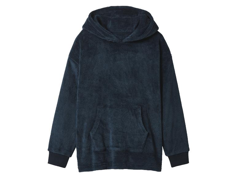 Sweat à capuche moelleux bleu foncé
