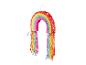 Piñata arc-en-ciel colorée pour fêtes.