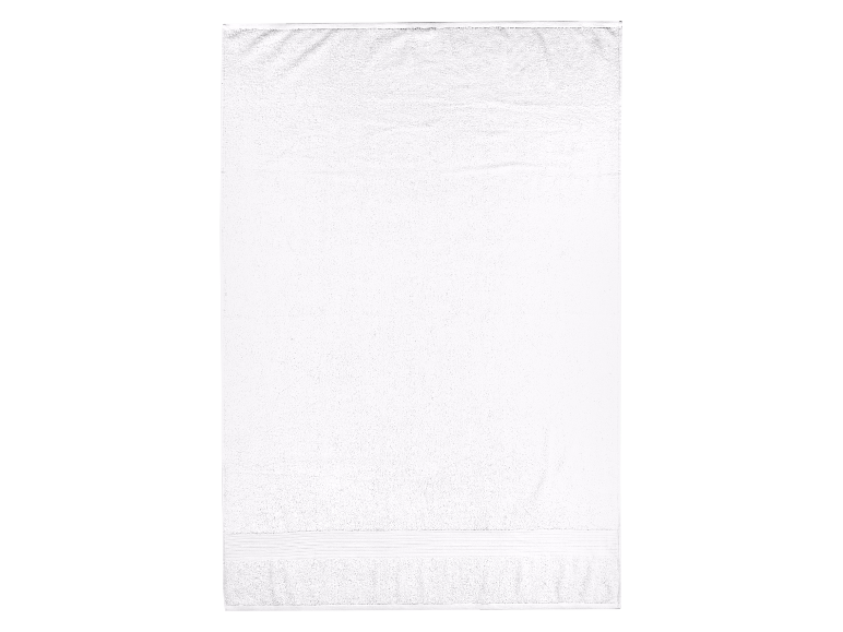 Serviette éponge blanche.