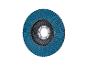 Disque abrasif bleu pour meulage, outillage.