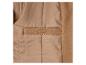 Détail d'une veste marron avec une doublure