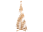 Sapin de Noël en bois minimaliste surmonté d'une étoile