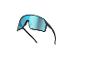 Lunettes de soleil de sport noires avec verres bleus réfléchissants