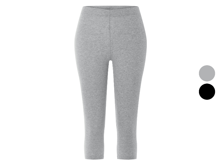 Leggings 3/4 grises, également disponibles en gris clair et noir.