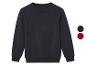 Sweat-shirt à col rond, disponible en noir et rouge bordeaux.