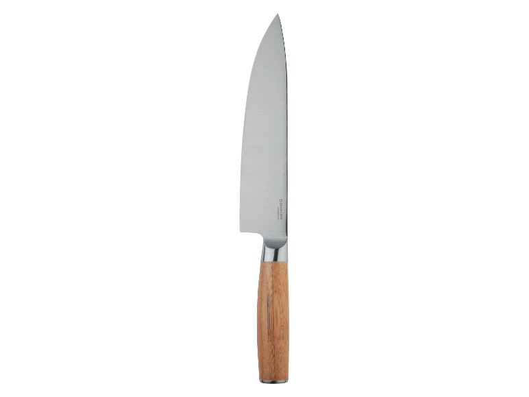 Couteau de cuisine SilverCrest avec manche en bois.