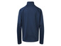 Un sweat-shirt en polaire bleu marine à manches longues.