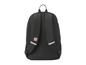 Un sac à dos noir avec des bandes réfléchissantes et le logo LEGO.