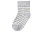 Chaussette bébé rayée grise et blanche