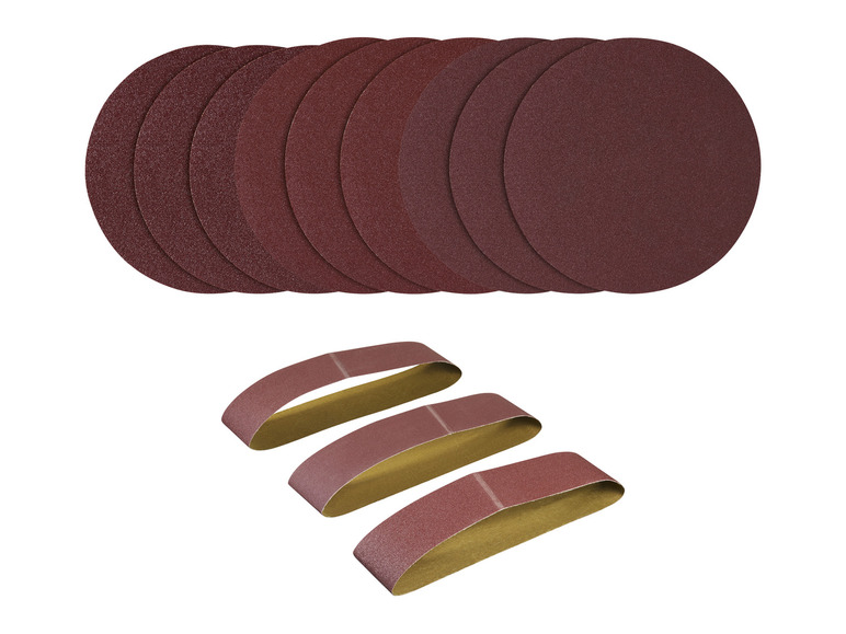 Aller en mode plein écran : PARKSIDE® Set de 12 feuilles abrasives pour ponceuses à bande et à disque - Image 1